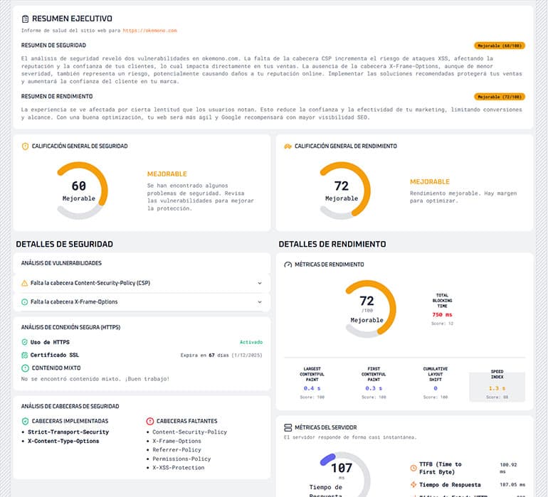 Ilustración de resultado del analisis